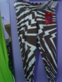 Calça Leg branca C/ marrom